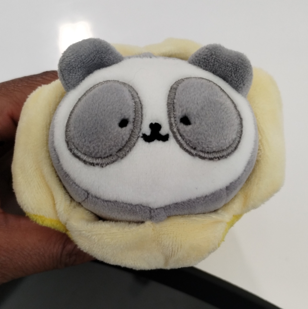 Anirollz 3" Plush Keychain Pandaroll with Banana Blanket Soft Stuffed Animal - Picture 8 of 11